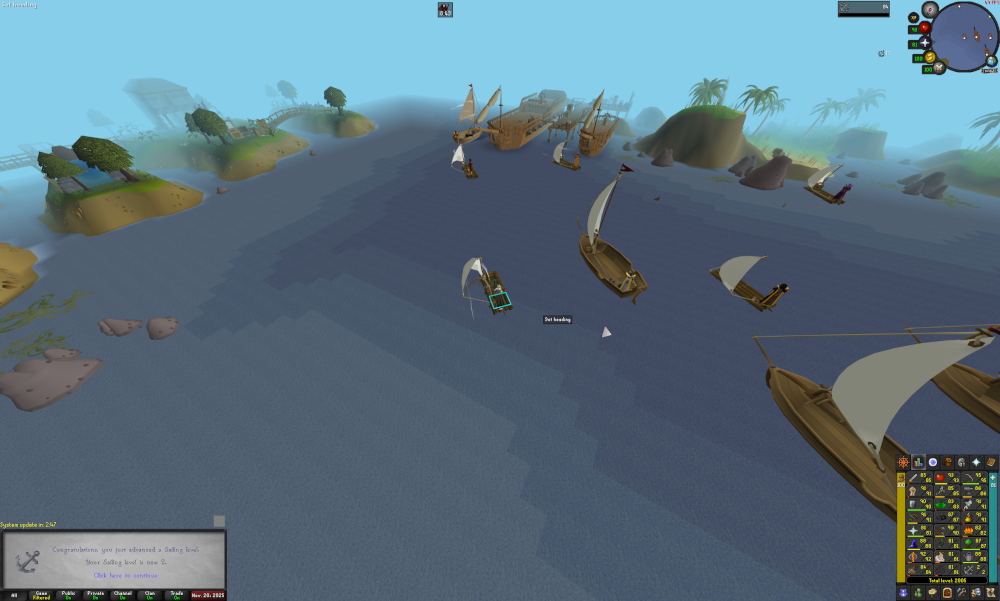 Sailing with other players between Port Sarim and the Pandemonium